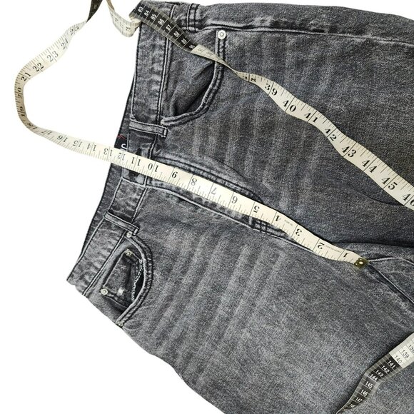 BGG Urban Outfitters Size 29 Straight Jean Black Button Fly Distressed High Rise - Picture 13 of 16